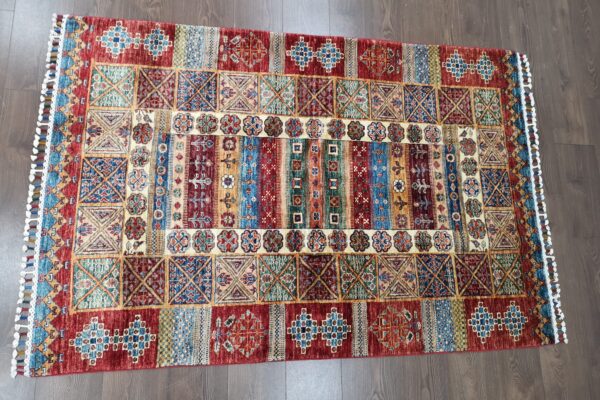 Handmade Fine Afghan Chubi Rug - Image 5