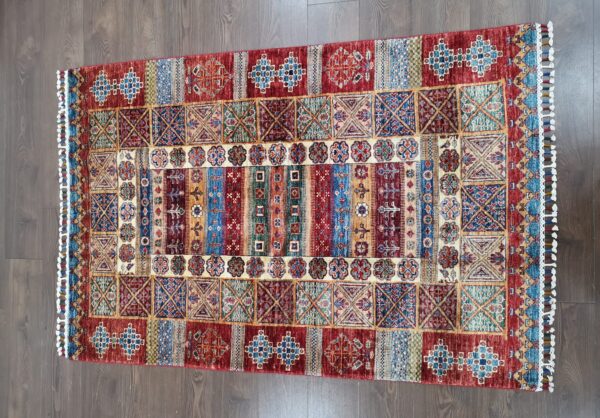 Handmade Fine Afghan Chubi Rug - Image 6