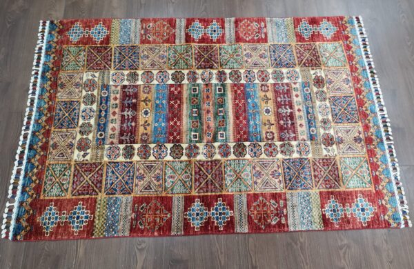 Handmade Fine Afghan Chubi Rug - Image 7