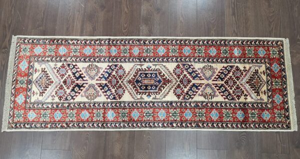 Handmade Fine Afghan Qazak (Kazak) Runner - Image 6