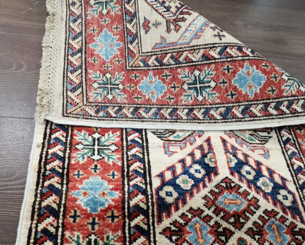 Handmade Fine Afghan Qazak (Kazak) Runner - Image 4