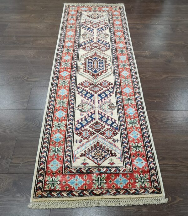 Handmade Fine Afghan Qazak (Kazak) Runner