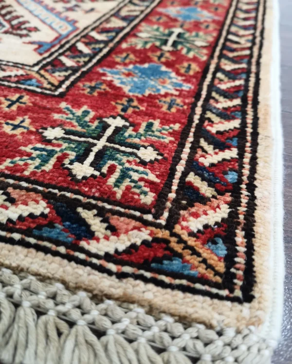 Handmade Fine Afghan Qazak (Kazak) Runner - Image 8