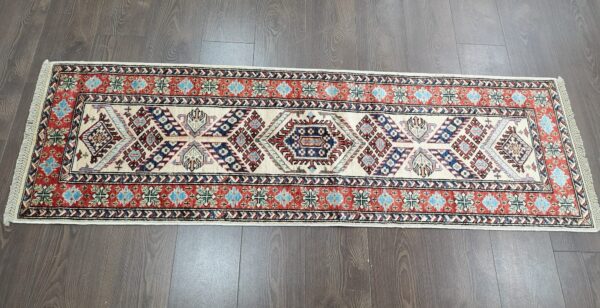 Handmade Fine Afghan Qazak (Kazak) Runner - Image 7