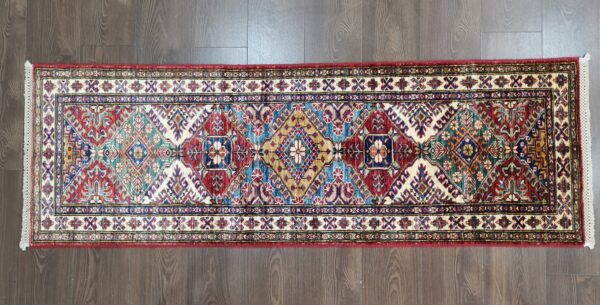 Handmade Fine Afghan Qazak (Kazak) Runner