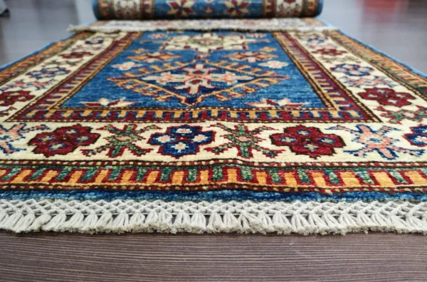 Handmade Fine Afghan Qazak (Kazak) Runner - Image 4