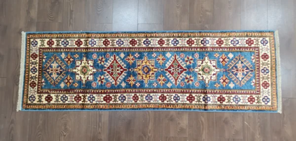 Handmade Fine Afghan Qazak (Kazak) Runner - Image 5