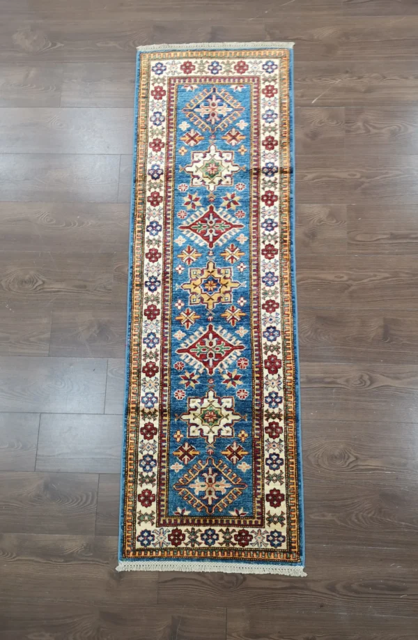 Handmade Fine Afghan Qazak (Kazak) Runner - Image 6