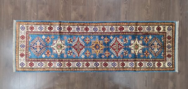 Handmade Fine Afghan Qazak (Kazak) Runner - Image 7