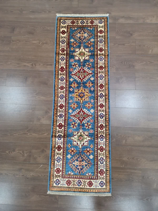 Handmade Fine Afghan Qazak (Kazak) Runner