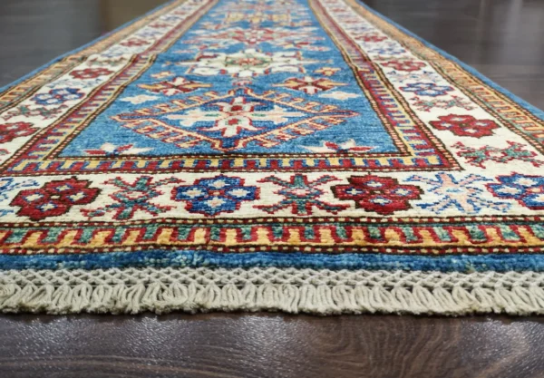 Handmade Fine Afghan Qazak (Kazak) Runner - Image 2
