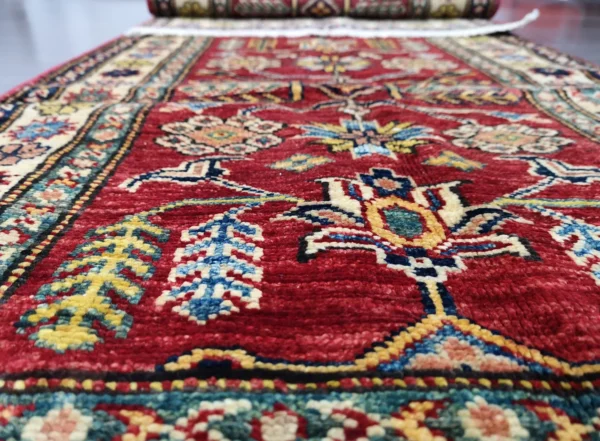 Handmade Fine Afghan Qazak (Kazak) Runner - Image 2