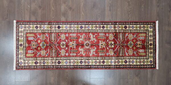 Handmade Fine Afghan Qazak (Kazak) Runner - Image 4