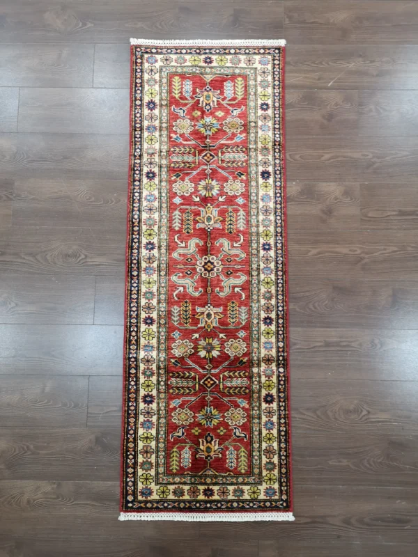 Handmade Fine Afghan Qazak (Kazak) Runner - Image 5