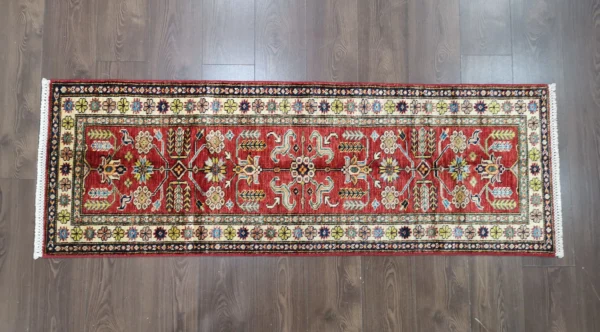 Handmade Fine Afghan Qazak (Kazak) Runner - Image 6