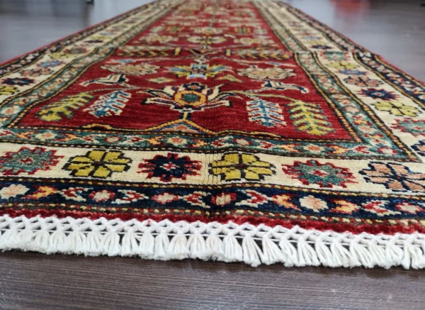 Handmade Fine Afghan Qazak (Kazak) Runner - Image 7