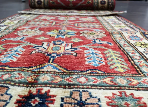 Handmade Fine Afghan Qazak (Kazak) Runner - Image 3