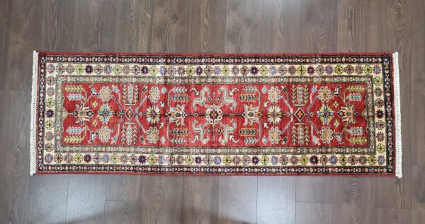 Handmade Fine Afghan Qazak (Kazak) Runner - Image 5