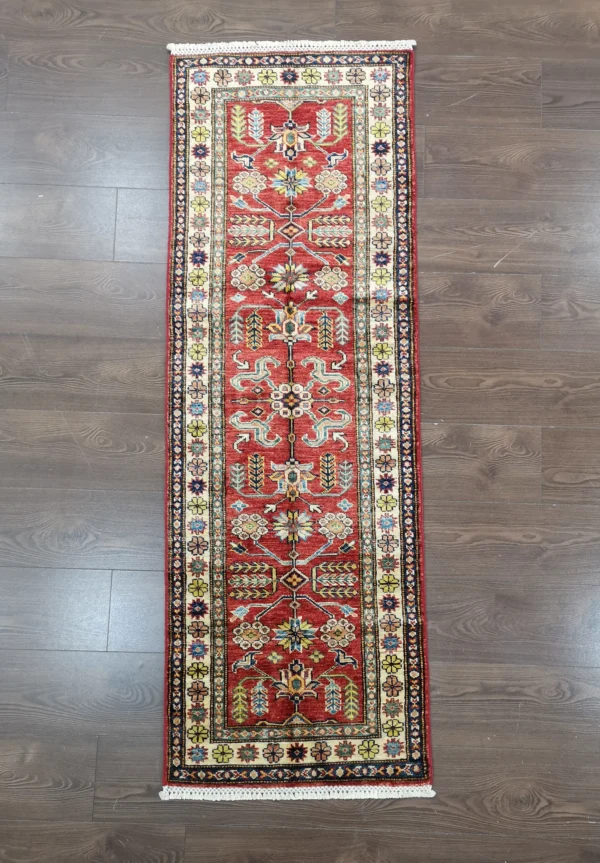 Handmade Fine Afghan Qazak (Kazak) Runner - Image 6