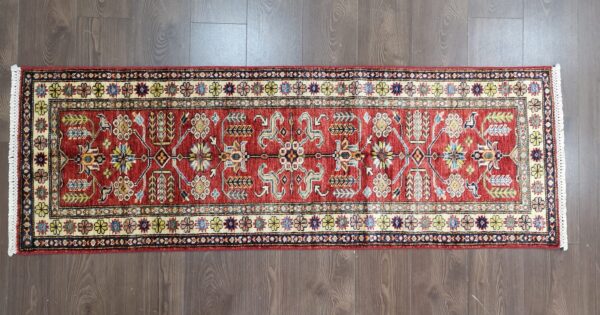 Handmade Fine Afghan Qazak (Kazak) Runner - Image 7