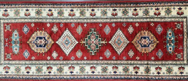 Handmade Fine Afghan Qazak (Kazak) Runner - Image 4