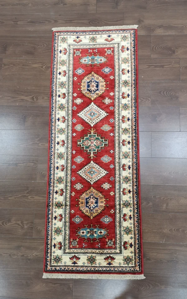 Handmade Fine Afghan Qazak (Kazak) Runner - Image 6