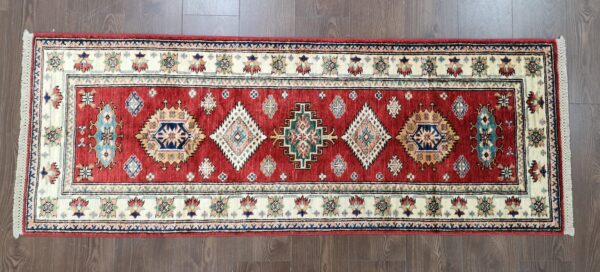 Handmade Fine Afghan Qazak (Kazak) Runner - Image 7