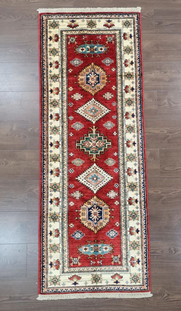Handmade Fine Afghan Qazak (Kazak) Runner