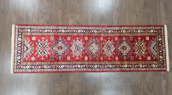Handmade Fine Afghan Qazak (Kazak) Runner