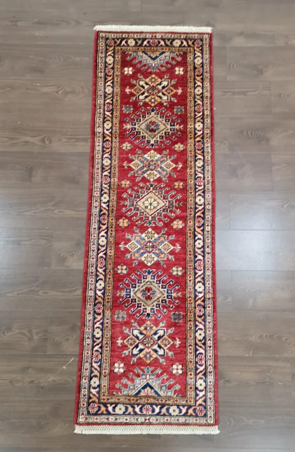 Handmade Fine Afghan Qazak (Kazak) Runner - Image 2