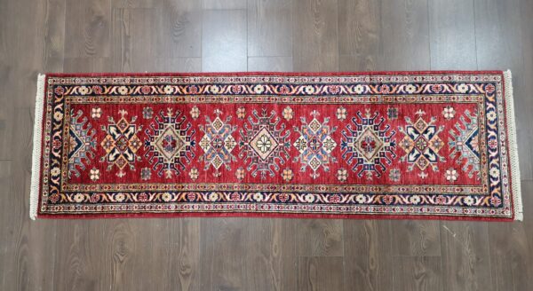 Handmade Fine Afghan Qazak (Kazak) Runner - Image 4