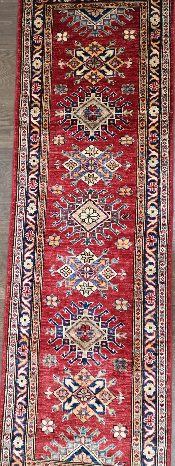 Handmade Fine Afghan Qazak (Kazak) Runner - Image 6
