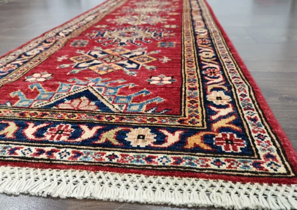 Handmade Fine Afghan Qazak (Kazak) Runner - Image 8