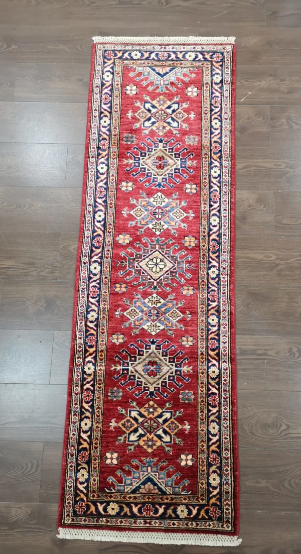 Handmade Fine Afghan Qazak (Kazak) Runner - Image 7