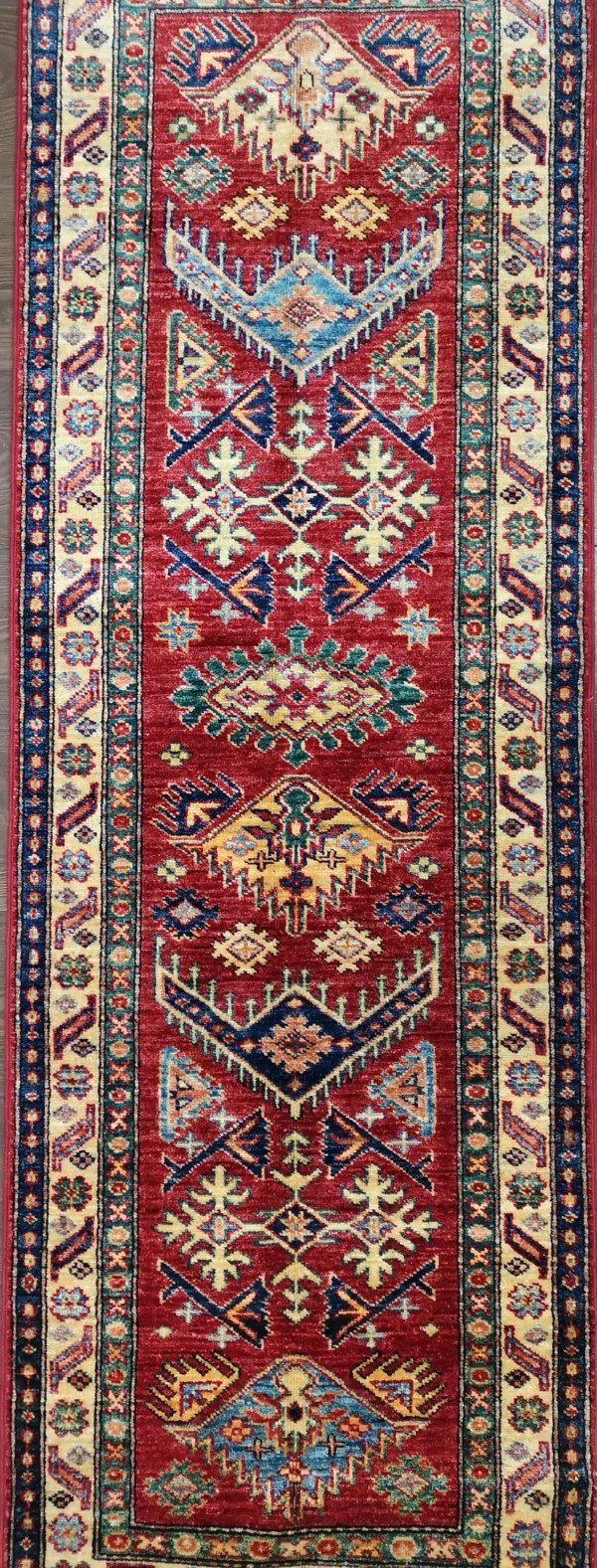 Handmade Fine Afghan Qazak (Kazak) Runner - Image 4