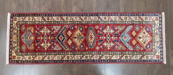Handmade Fine Afghan Qazak (Kazak) Runner - Image 6