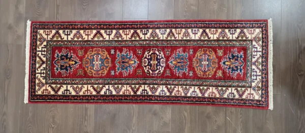 Handmade Fine Afghan Qazak (Kazak) Runner