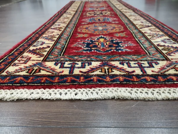 Handmade Fine Afghan Qazak (Kazak) Runner - Image 8