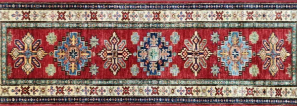 Handmade Fine Afghan Qazak (Kazak) Runner - Image 5