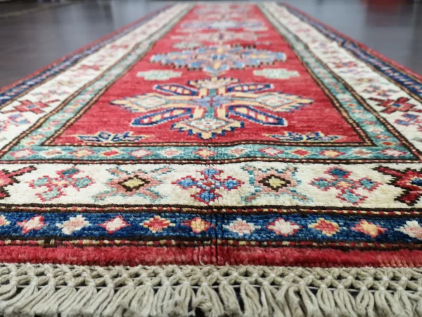Handmade Fine Afghan Qazak (Kazak) Runner - Image 8
