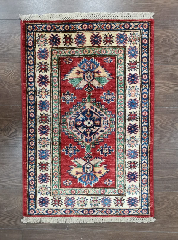 Handmade Afghan Qazaq (Kazak) Rug - Image 2