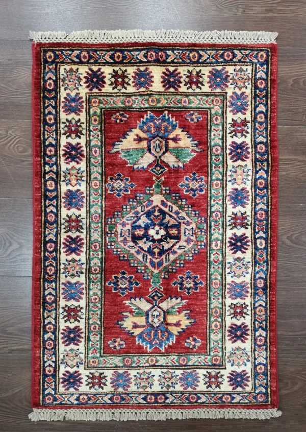Handmade Afghan Qazaq (Kazak) Rug