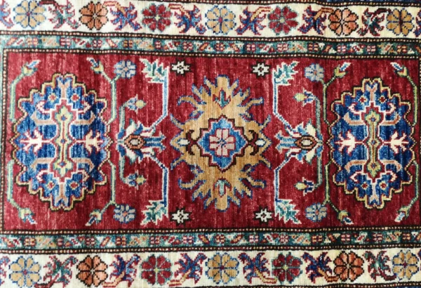 Handmade Afghan Qazaq (Kazak) Rug - Image 3