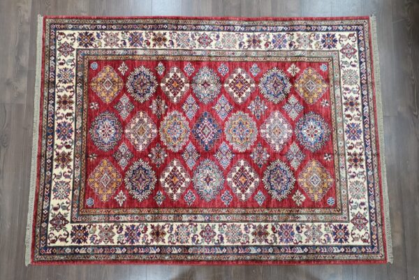 Handmade Afghan Qazaq (Kazak) Rug