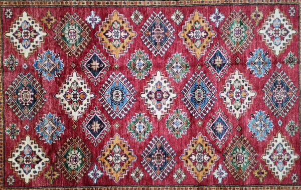 Handmade Afghan Qazaq (Kazak) Rug - Image 3