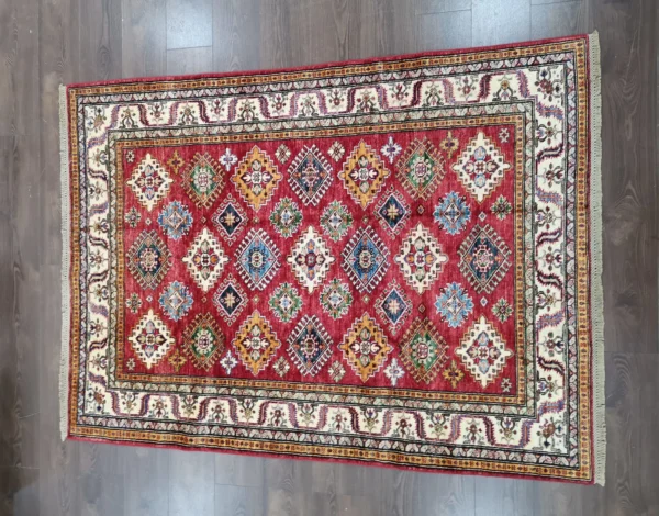 Handmade Afghan Qazaq (Kazak) Rug - Image 4