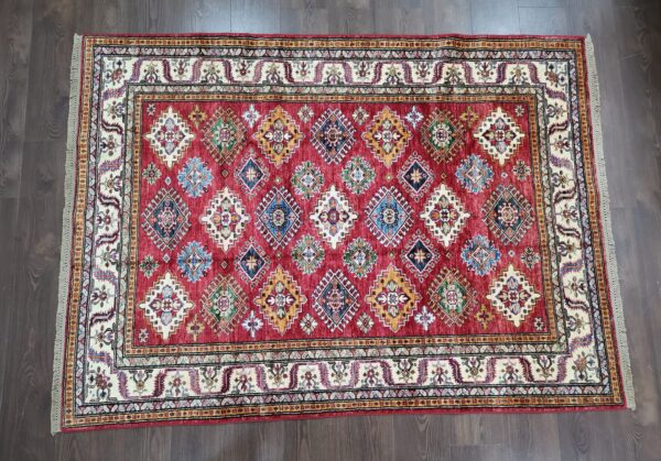 Handmade Afghan Qazaq (Kazak) Rug