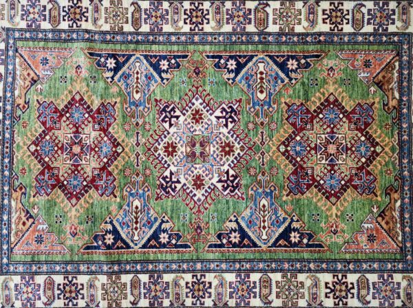 Handmade Afghan Qazaq (Kazak) Rug - Image 5