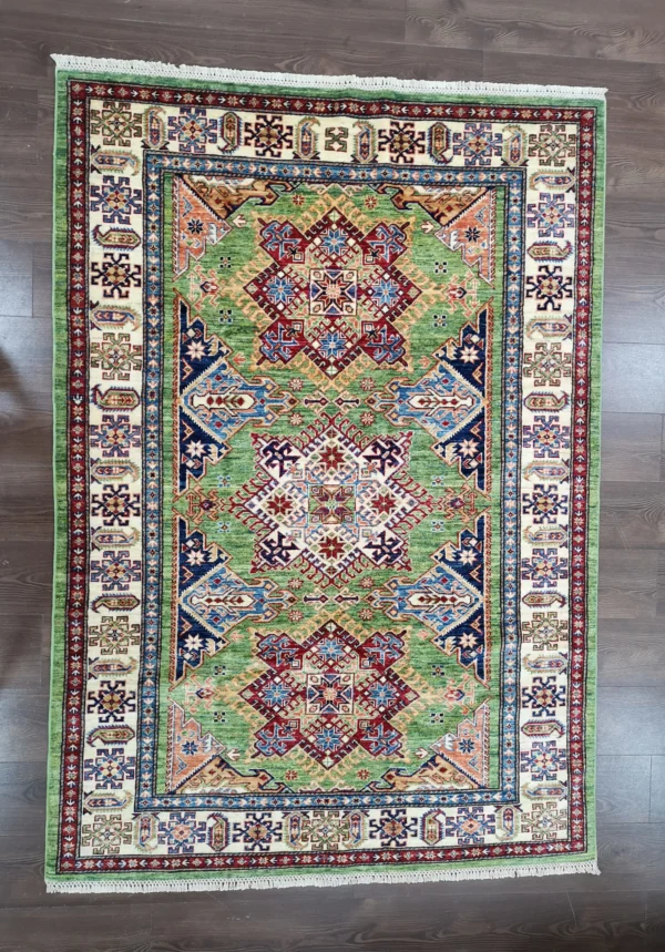 Handmade Afghan Qazaq (Kazak) Rug - Image 7