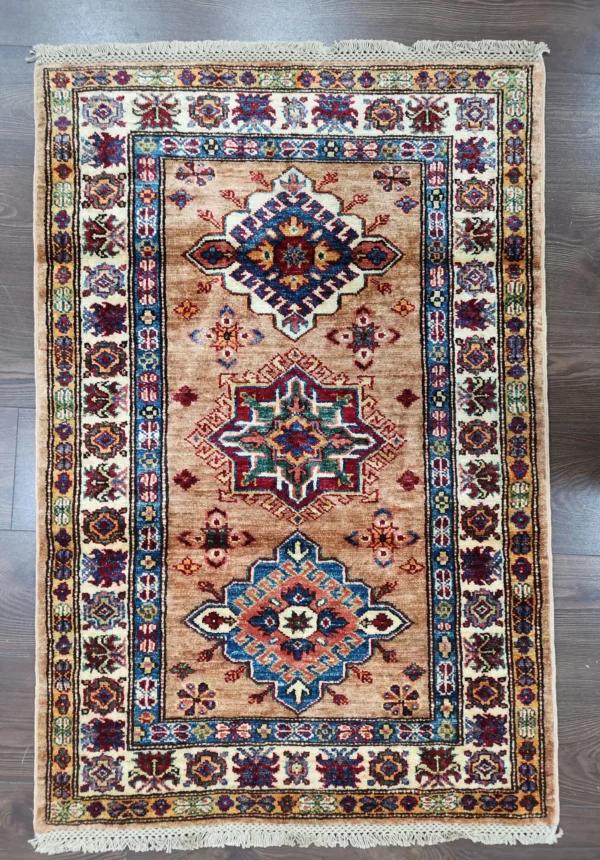 Handmade Afghan Qazaq (Kazak) Rug